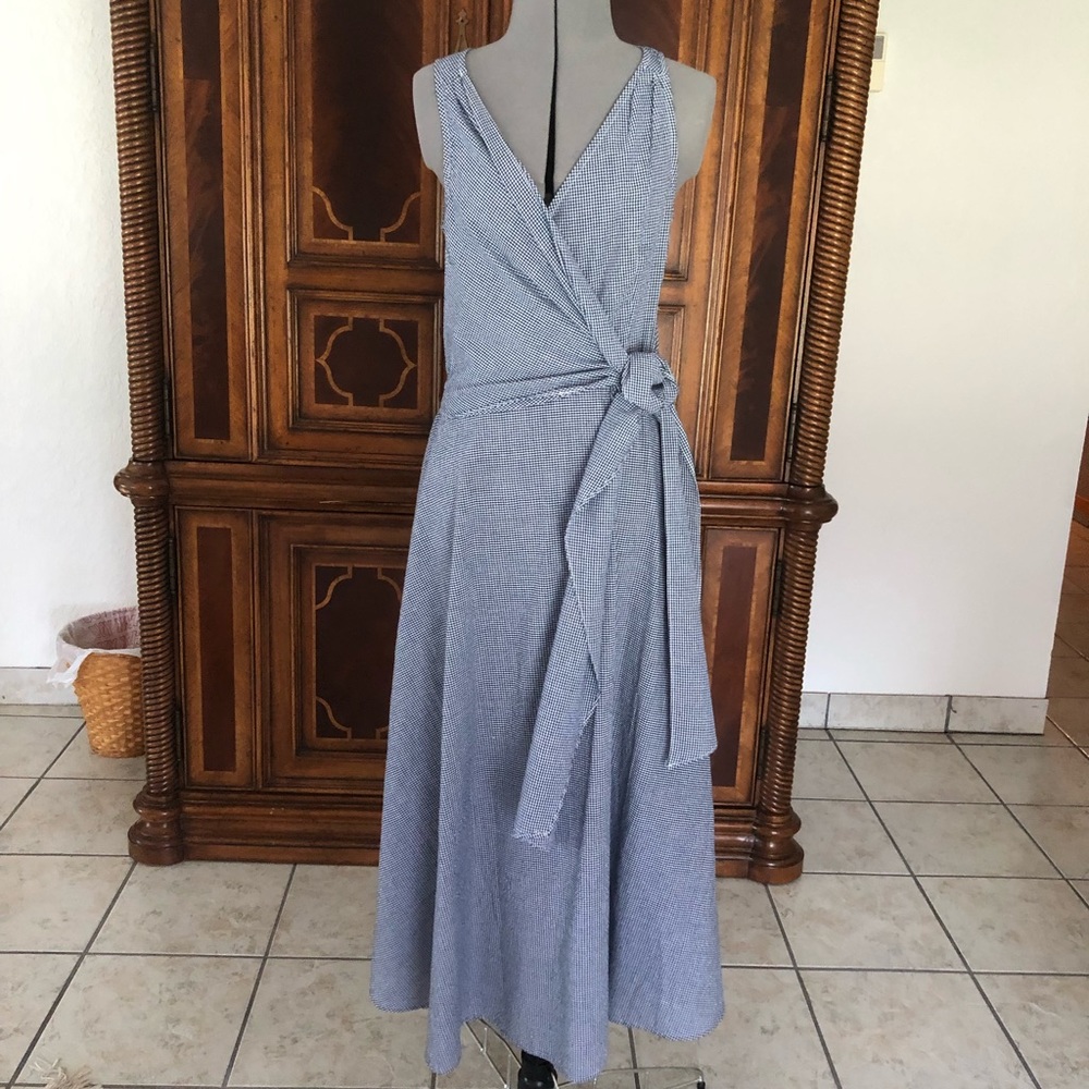 Blue & White check dress